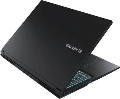 Ноутбук игровой Gigabyte G6 16", 2023, IPS, Intel Core i7 12650H 2.3ГГц, 10-ядерный, 16ГБ DDR5, 512ГБ SSD,  NVIDIA GeForce  RTX 4060 для ноутбуков - 8 ГБ, Free DOS, черный [kf-g3kz853sd]