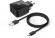 Сетевое зарядное устройство BORASCO 2xUSB,  microUSB,  2.1A,  черный [20649]