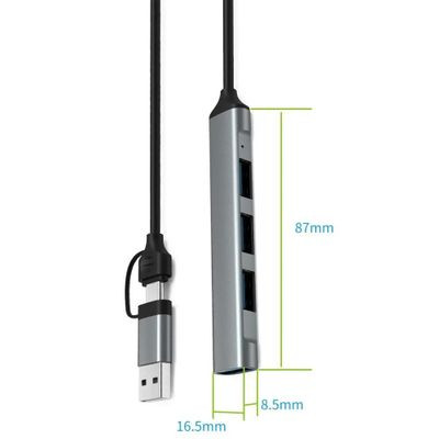 Хаб (разветвитель) PALMEXX PX/HUB-081, серый