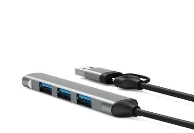 Хаб (разветвитель) PALMEXX PX/HUB-081, серый