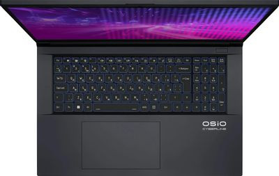 Ноутбук игровой OSIO CyberLine C170i-003 17.3", 2024, IPS, Intel Core i7 12650H 2.3ГГц, 10-ядерный, 16ГБ DDR4, 512ГБ SSD,  NVIDIA GeForce  RTX 4060 для ноутбуков - 8 ГБ, без операционной системы, темно-серый