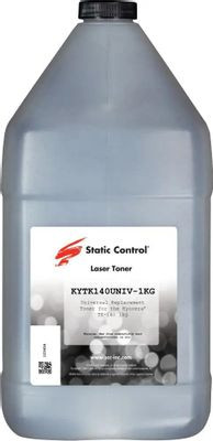 Тонер STATIC CONTROL KYTK140UNIV-1KG,  для Kyocera FS1030/1100/1120/1300,  черный, 1000грамм, флакон