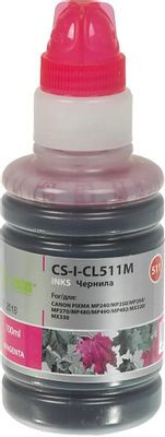 Чернила Cactus CS-I-CL511M, для Canon, 100мл, пурпурный
