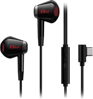 Гарнитура игровая Edifier GM180 Plus,  для компьютера/мобильных устройств, вкладыши,  проводные, черный  [gm180 plus usb-c]