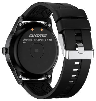 Смарт-часы Digma Smartline F3,  1.28",  черный/черный [f3b]