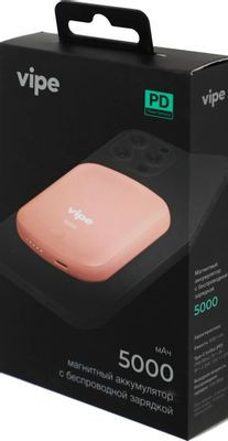 Внешний аккумулятор (Power Bank)  Vipe Jake,  5000мAч,  розовый [vppbjake5kstpnk]