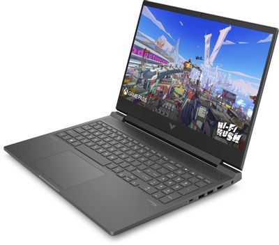 Ноутбук игровой HP Victus 16-r1035ci 16.1", IPS, Intel Core i5 14450HX 1.8ГГц, 10-ядерный, 16ГБ DDR5, 512ГБ SSD,  NVIDIA GeForce  RTX 4050 для ноутбуков - 6 ГБ, Free DOS, серебристый [a1we4ea]