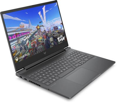 Ноутбук игровой HP Victus 16-r1035ci 16.1", IPS, Intel Core i5 14450HX 1.8ГГц, 10-ядерный, 16ГБ DDR5, 512ГБ SSD,  NVIDIA GeForce  RTX 4050 для ноутбуков - 6 ГБ, Free DOS, серебристый [a1we4ea]