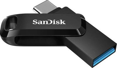 Флешка USB Sandisk Ultra Dual Drive Go 128ГБ, USB3.1, черный [sdddc3-128g-g46]