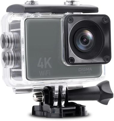 Экшн-камера Digma DiCam 810 4K,  WiFi,  серый [dc810]