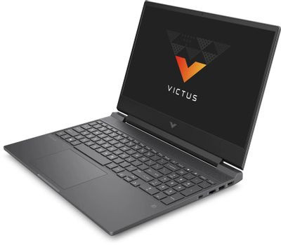 Ноутбук игровой HP Victus 15-fa1035ci 15.6", IPS, Intel Core i7 13700H 2.4ГГц, 14-ядерный, 16ГБ DDR4, 512ГБ SSD,  NVIDIA GeForce  RTX 4050 для ноутбуков - 6 ГБ, Free DOS, серебристый [84j96ea]