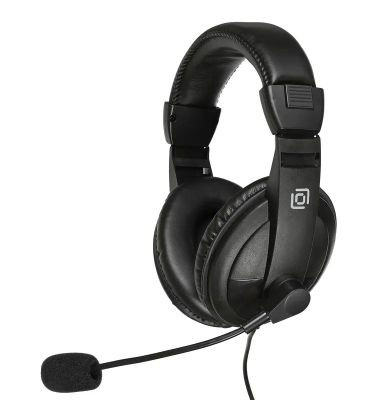 Гарнитура Oklick HS-M137V,  для компьютера, мониторные,  проводные, черный  [614046]