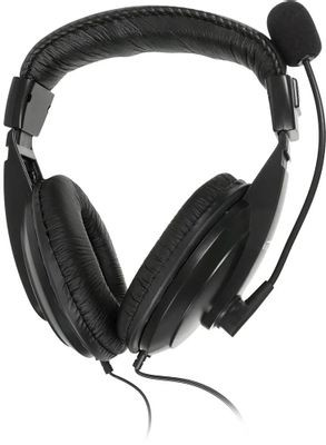Гарнитура Oklick HS-M137V,  для компьютера, мониторные,  проводные, черный  [614046]