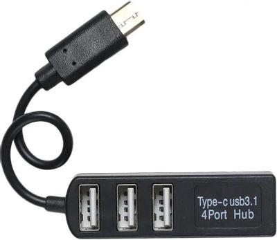 Хаб (разветвитель) PALMEXX черный [px/hub-4usbc3.1]
