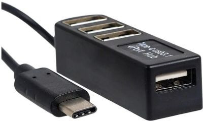 Хаб (разветвитель) PALMEXX черный [px/hub-4usbc3.1]