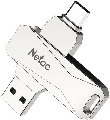 Флешка USB NETAC U782C 128ГБ, USB3.0, серебристый [nt03u782c-128g-30pn]