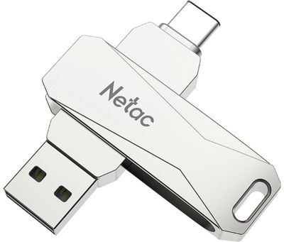 Флешка USB NETAC U782C 128ГБ, USB3.0, серебристый [nt03u782c-128g-30pn]