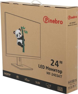 23.8" Монитор PINEBRO MF-2403AT,  1920x1080,  IPS,  75Гц,  1хHDMI,  1хDP,  1хType-С, черный