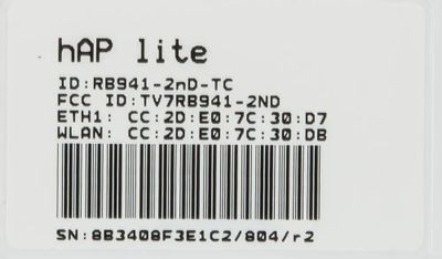 Wi-Fi роутер MIKROTIK hAP lite TC,  N300,  белый [rb941-2nd-tc]