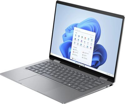 Ноутбук HP Envy x360 14-fc0001ci 14", трансформер,  OLED, Intel Core Ultra 7 155U 1.7ГГц, 12-ядерный, 32ГБ LPDDR5, 1ТБ SSD,  Intel Graphics, Windows 11 Home, серебристый [a16k4ea]