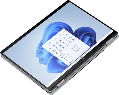 Ноутбук HP Envy x360 14-fc0001ci 14", трансформер,  OLED, Intel Core Ultra 7 155U 1.7ГГц, 12-ядерный, 32ГБ LPDDR5, 1ТБ SSD,  Intel Graphics, Windows 11 Home, серебристый [a16k4ea]
