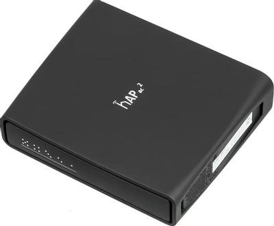 Wi-Fi роутер MIKROTIK hAP ac2,  AC1200,  черный [rbd52g-5hacd2hnd-tc]