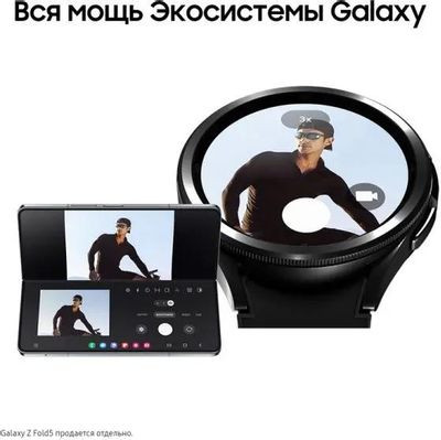 Смарт-часы Samsung Galaxy Watch 6 Classic LTE 47мм,  1.5",  черный/черный [sm-r965fzkacau]