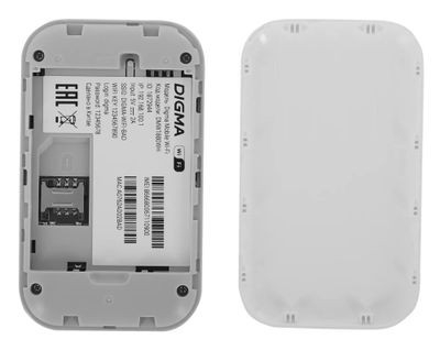 Модем Digma Mobile Wi-Fi DMW1880 3G/4G, внешний, белый [dmw1880wh]