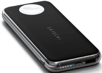 Внешний аккумулятор (Power Bank)  Satechi Quatro Wireless Power Bank,  10000мAч,  темно-серый [st-uc10wpbm]