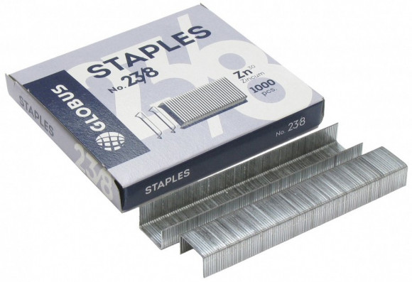 Скобы №23/8 Globus, оцинкованные, 1000 штук в упаковке