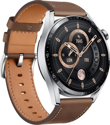 Смарт-часы Huawei Watch GT 3 46мм,  1.43",  коричневый/серебристый [55028463]