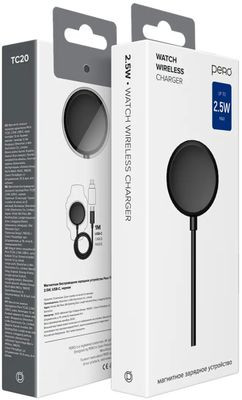 Беспроводное зарядное устройство PERO TC20,  USB type-C,  2.5Вт,  1A,  черный [tc20w]