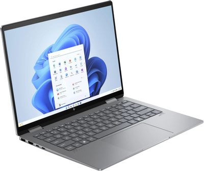 Ноутбук HP Envy x360 14-fc0016ci 14", трансформер,  IPS, Intel Core Ultra 5 125U 3.6ГГц, 12-ядерный, 16ГБ LPDDR5, 1ТБ SSD,  Intel Graphics, Windows 11 Home, серебристый [a16k6ea]