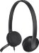 Гарнитура Logitech H340,  для контактных центров, накладные,  проводные, черный  [981-000475]