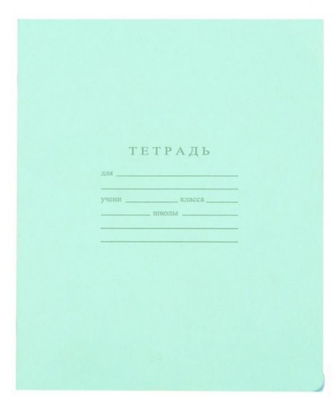 Тетрадь зеленая Бюджет, А5, линейка, 12 листов