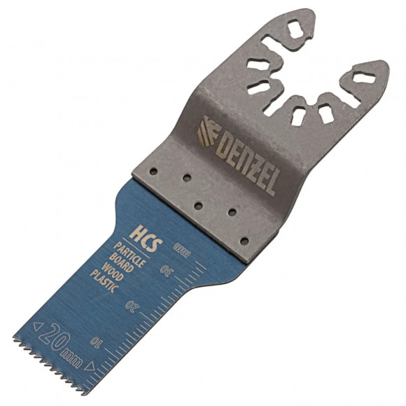 Насадка для МФИ режущая пазовая прямая, HCS, по дереву, 20 х 1.4 мм, мелкий зуб Denzel Насадка для МФИ режущая пазовая прямая, HCS, по дереву, 20 х 1.4 мм, мелкий зуб Denzel