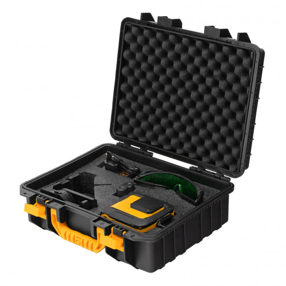 Лазерный уровень мультипризм. LXI 360-2 Green, 30 м, 520 нм, акк. Li 2800 mAh, резьба 1/4"// Denzel