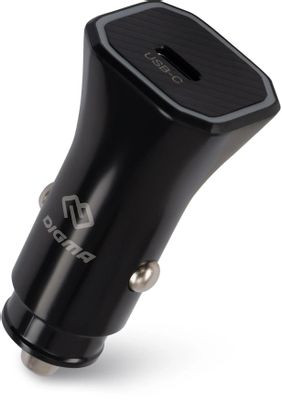 Автомобильное зарядное устройство Digma DGC2B,  USB-C,  20Вт,  3A,  черный [dgc2b0f010bk]