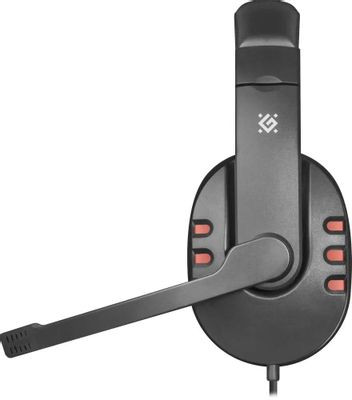 Гарнитура игровая Defender Warhead G-160,  для компьютера и игровых консолей, накладные,  проводные, черный  / красный [64113]