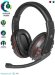 Гарнитура игровая Defender Warhead G-160,  для компьютера и игровых консолей, накладные,  проводные, черный  / красный [64113]