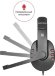 Гарнитура игровая Defender Warhead G-160,  для компьютера и игровых консолей, накладные,  проводные, черный  / красный [64113]