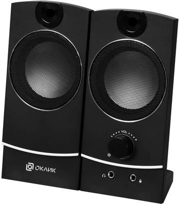Колонки Oklick OK-118,  2.0,  черный [315690]
