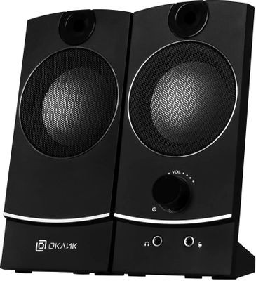 Колонки Oklick OK-118,  2.0,  черный [315690]