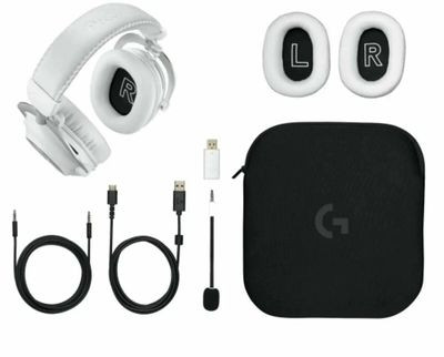 Гарнитура игровая Logitech G Pro X 2 Lightspeed,  для компьютера, накладные,  Bluetooth/3,5 мм, белый [981-001269]