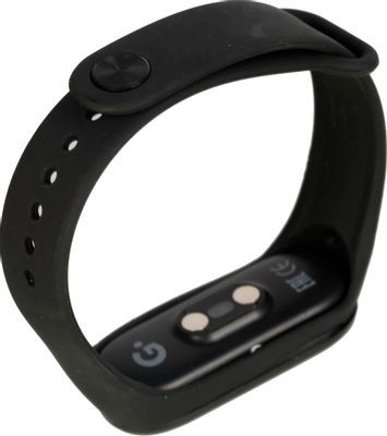 Смарт-браслет GEOZON Heart Rate,  0.96",  черный / черный [g-sm09blk](Б/У)