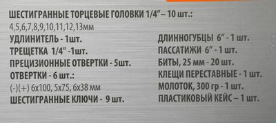 Набор инструментов STURM- 1045-20-S57,  57 предметов