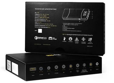 Внешний аккумулятор (Power Bank) TOPON TOP-T72,  18000мAч,  черный [101304]