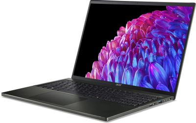 Ноутбук Acer Swift Edge 16 SFE16-44-R2RD 16", OLED, AMD Ryzen 7 8840U 3.3ГГц, 8-ядерный, 16ГБ LPDDR5, 1ТБ SSD,  AMD Radeon  780M, Windows 11 Home, черный [nx.ktdcd.002]