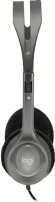 Гарнитура Logitech H110,  для контактных центров, накладные,  проводные, серый [981-000271]