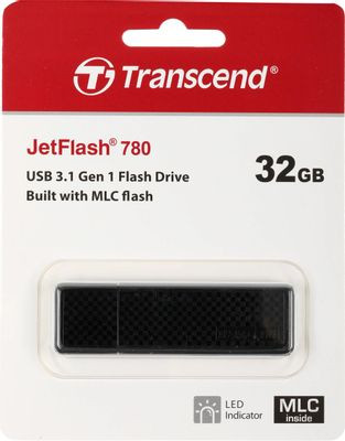 Флешка USB Transcend Jetflash 780 32ГБ, USB3.0, черный и серый [ts32gjf780]